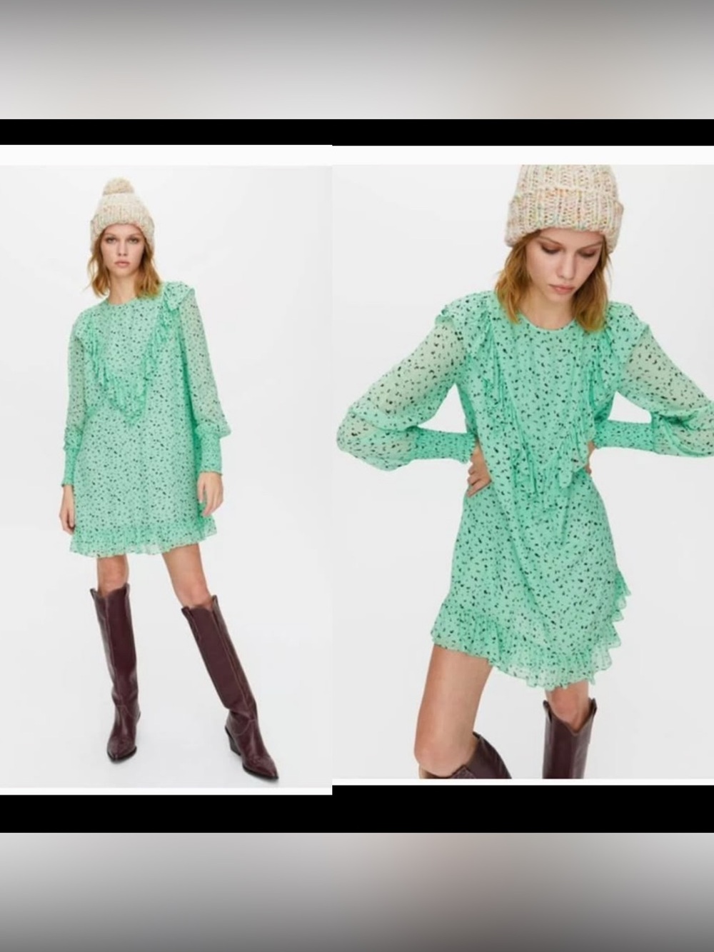 New Aritzia Little Moon Ruffle Shift Dress. Small.